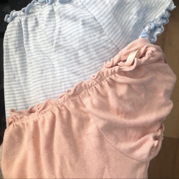 *SOLD* Forever 21 baby blue stripe off shoulder top - Picture 6 of 6